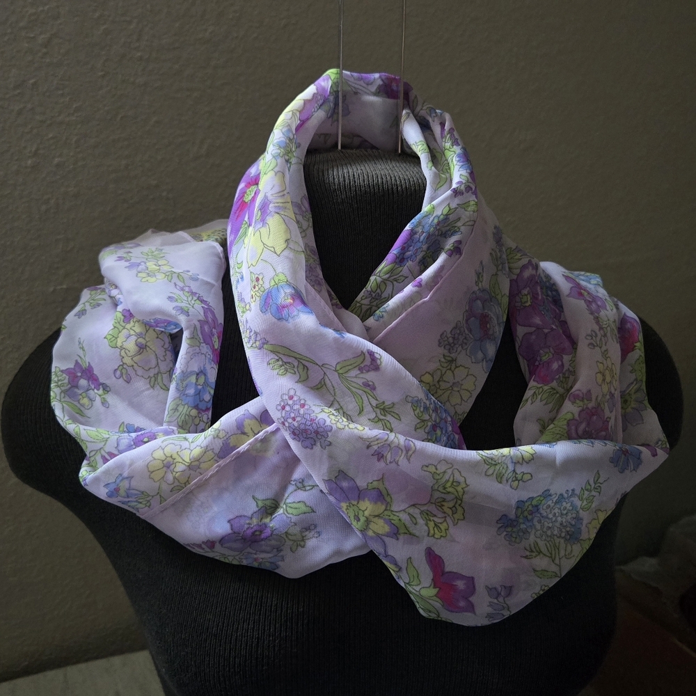 Floral Lavender Scarf